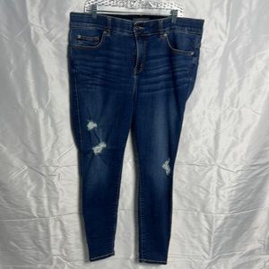 Torrid Bombshell Skinny Super Soft High-Rise Destructed Jean